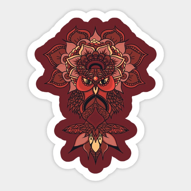 Owl Mandala Sticker by Piercek25